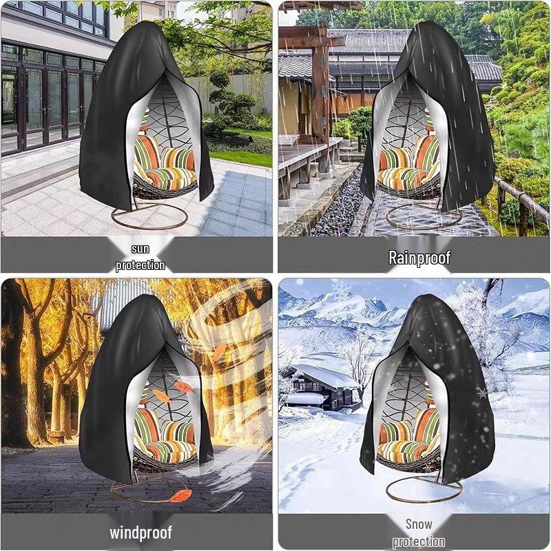 Outdoor Swing Chair Dust & Water Cover - Waterproof Sunscreen Oxford Fabric for Patio Egg Chairs