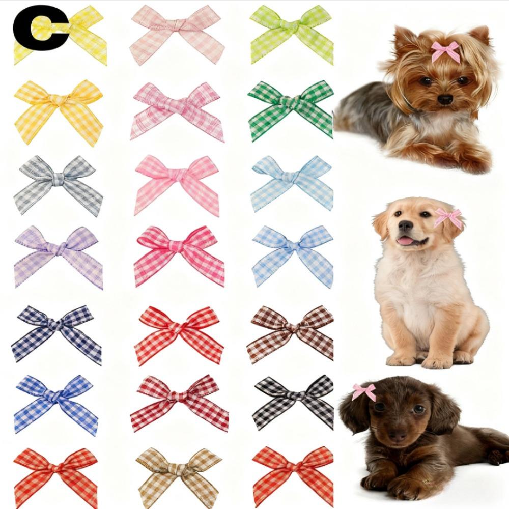 10/20pcs Cute Pet Bow Hair Clips - Random Color Grooming Accessories, Fashion Decor for Cats & Dogs
