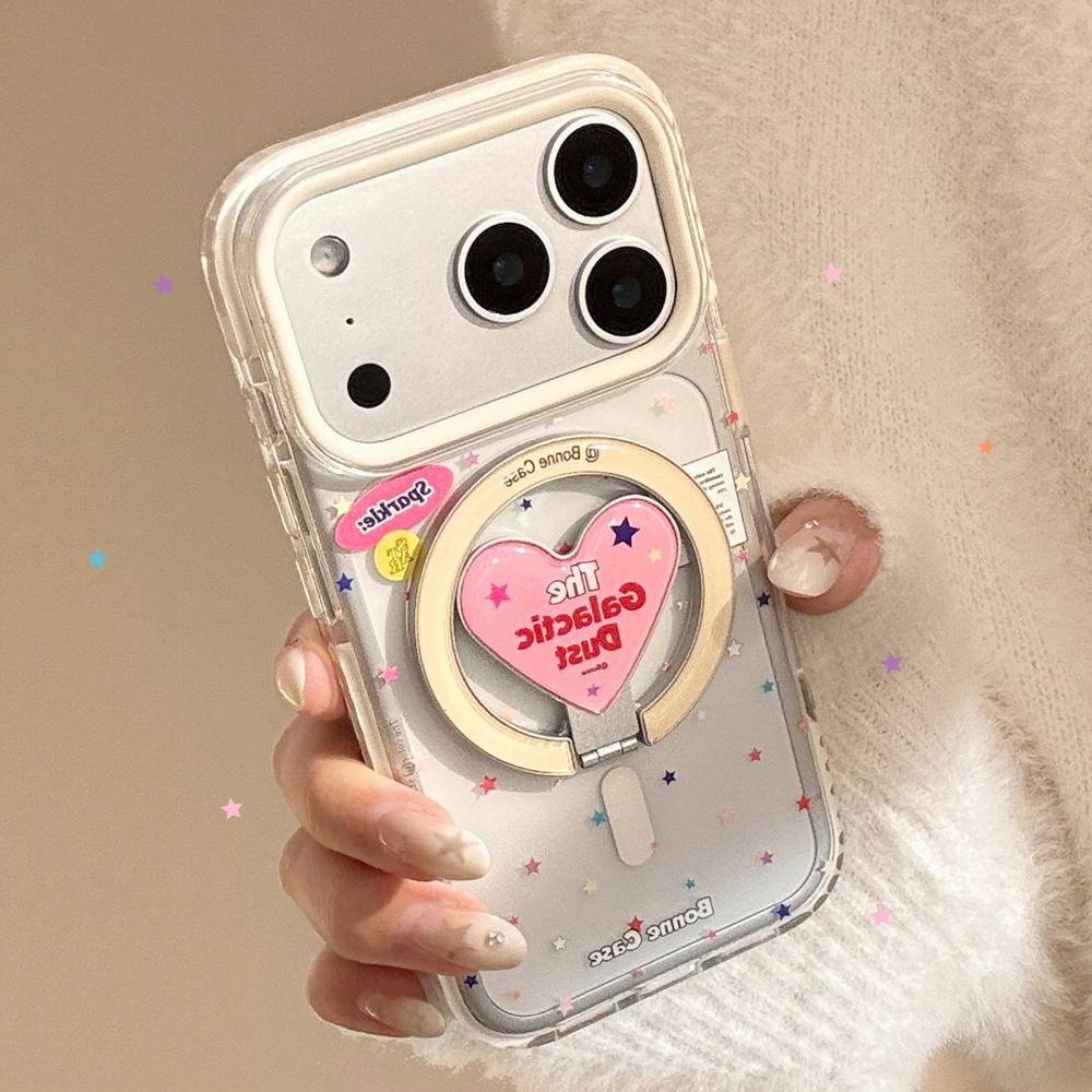 American Star Is Suitable for Apple 17promax Mobile Phone Case IPhone16 Love Magnetic Bracket 14 Transparent 13 Soft Shell