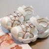Girls Closed Toe Sandals Slides Breathable Mesh Soft Sole Anti Slip Beach Shoes for Kids