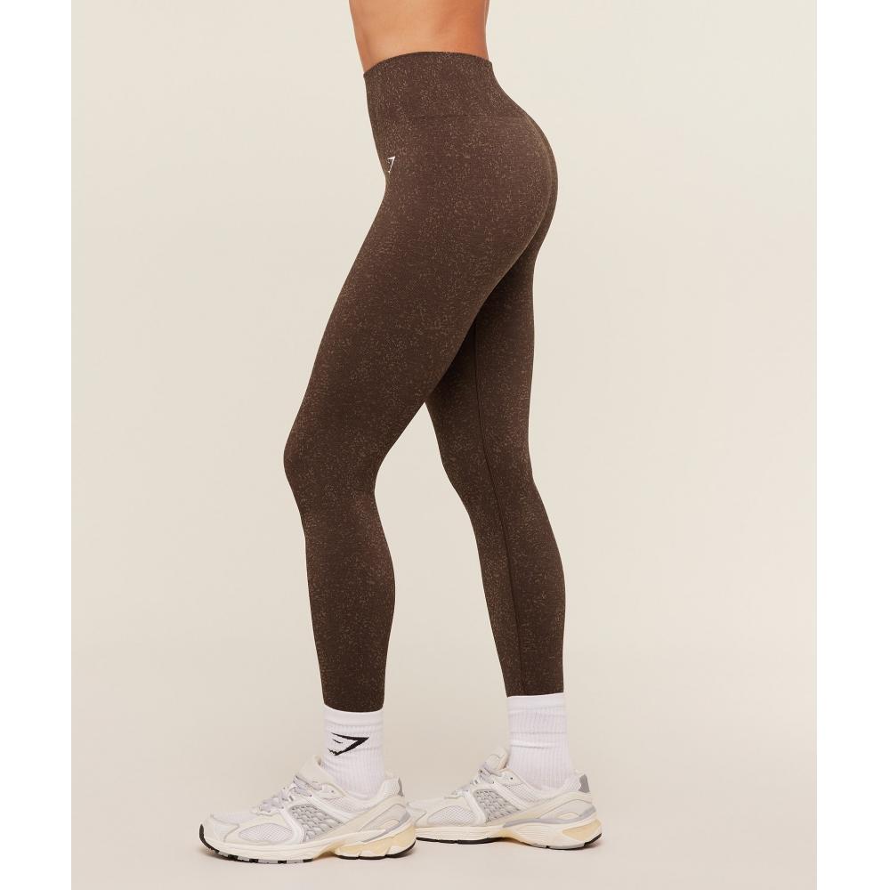 Gymshark Adapt Fleck X Whitney Leggings Archive Brown Lifestyle Brown B2a1b Ndf4