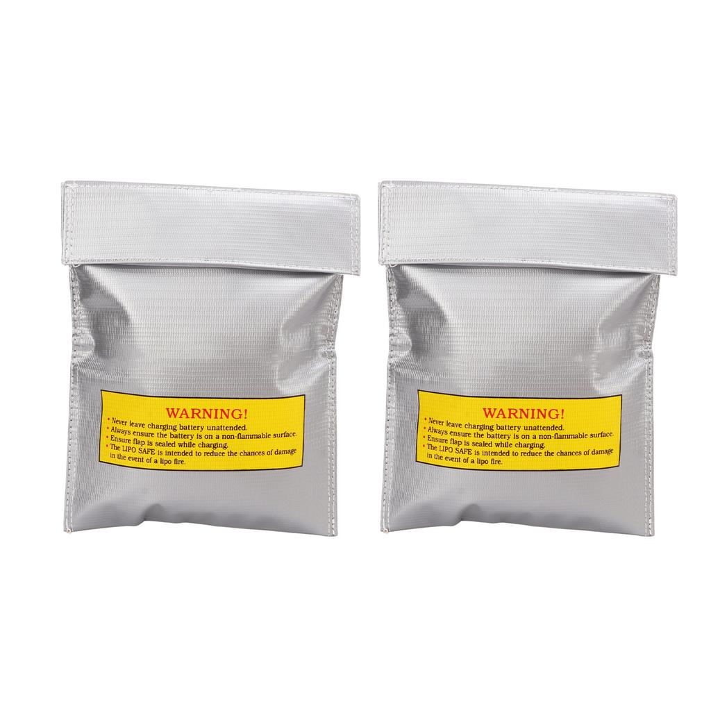 2 Stück Lithium-Batterie Sicherheitsbeutel PVC-Faser Feuerfest Explosionsgeschützt Lipo Batterie Sicherheit Laden