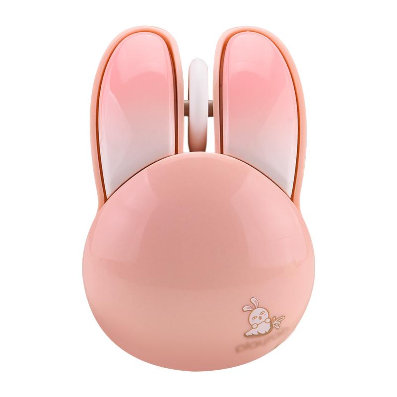 M6 MOFII 2.4G Wireless Compact Silent Mouse with Cute Rabbit Designs,Pink