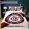 CR Flamengo Pattern Bedding Uilt Set Uilt Cover Pillowcase Home Decoration Birthday Gift (1 * Duvet Cover + 2 * Pillowcase Without Core)