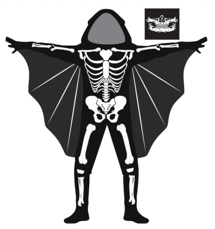 Halloween Kids Costume Boys Ghost Skeleton Stage Performance Cosplay For Children 3 To 8 Years
