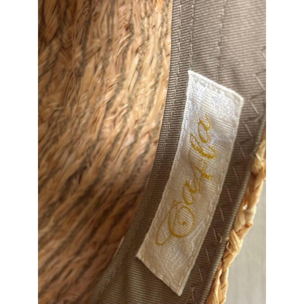 Used Ca4la Raffia Casquette Natural Material Hat Made in Japan