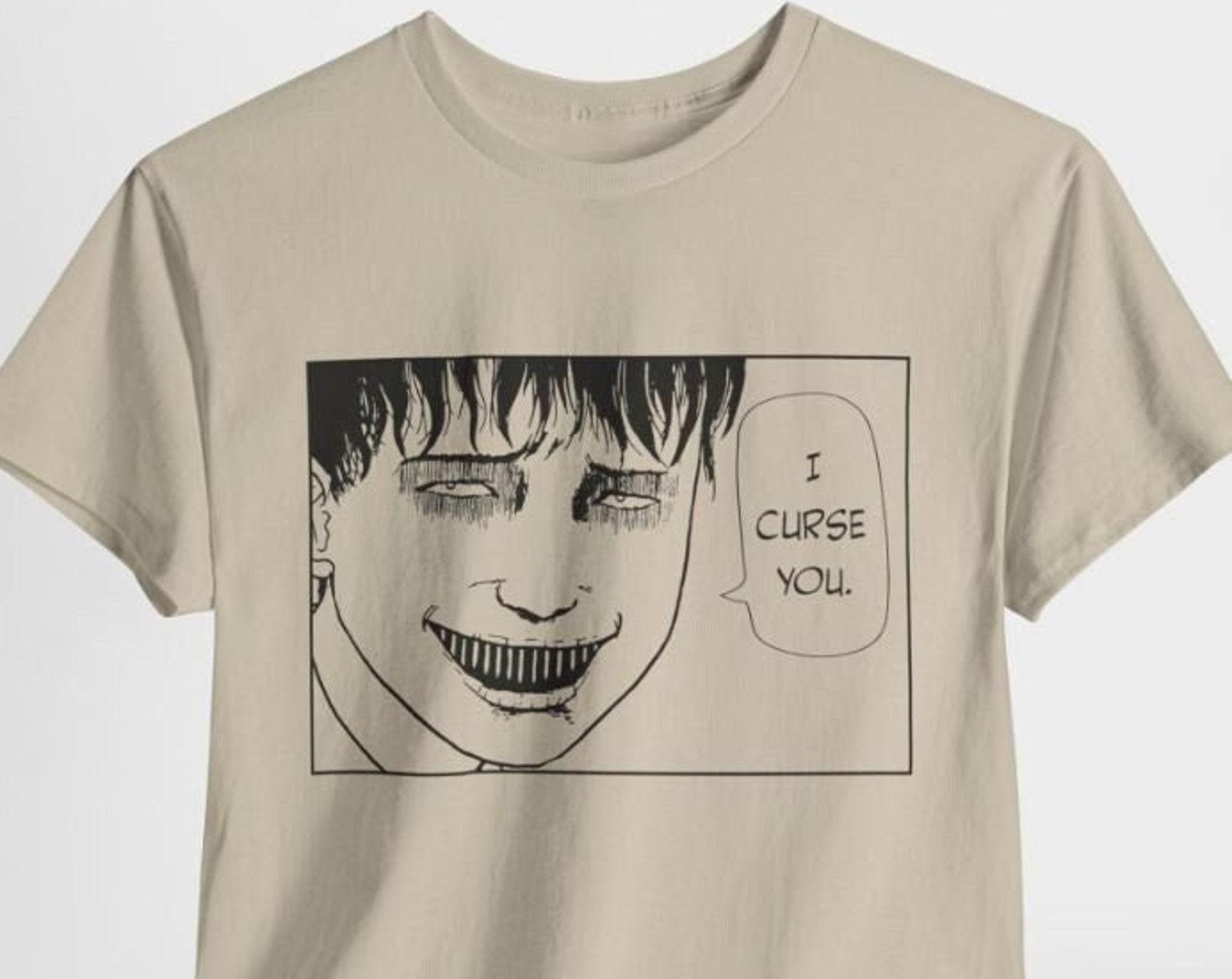Creepy Girl Eyes, Spiral Horror Manga Shirt Horror Lovers Manga Unisex T shirt, Anime Merch XL