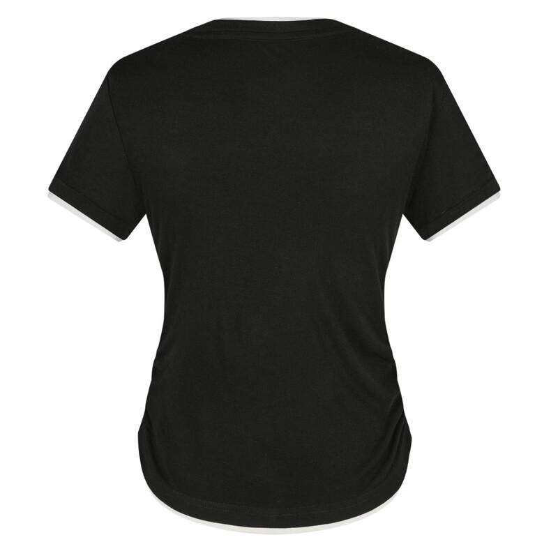 FivePlus Faux Two-piece Bow Print Slim-fit T-shirt