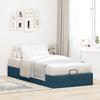 Ottoman Bed Without Mattress Dark Blue 90 X 190 Cm Velvet