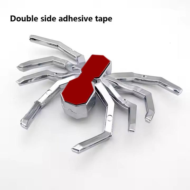 3D Spider Car Emblem Creative Car Motorcycle Spider Design Badges Decal Automotive Scratch Sticker Decoration For Car Truck