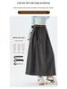 Strappy Flowy Women's A-line Bodycon Midi Skirt with High Waist & Back Slit - Spring 2026