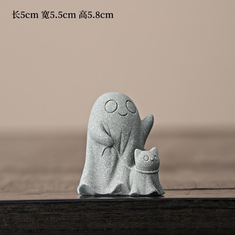 

Креативная фигурка привидения ручной работы, орнамент, нишевое украшение для дома, рабочего стола, подарок на день рождения