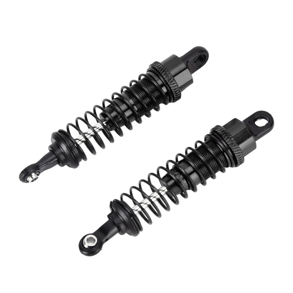 2PCS RC Shock Absorber FourWheel Drive Damper Aluminium Alloy for 1 16 Remote Control Monster(Black )