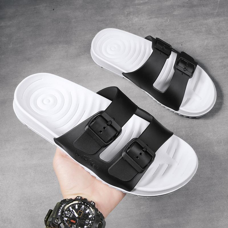 Fashion Women Lightweight Buckle Decor Fastener large size 45 46 Sport Sandals Sporty Black Fabric Sandals Summer Men Shoes