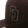 New Era 59FIFTY Cap MLB San Diego Padres SD Burntwood Brown Tonal ONSPOTZ and 5950 Straight Flat Stylish Streetwear Travel Sun Gift Idea (14561976