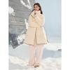 ELLE 90% Goose Down Colorblock Stand-up Collar Down Jacket