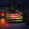 4pc/Set Solar Garden Lights RGB Color Changing Waterproof Fence Stairs Wall Lamp