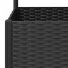 Vidaxl Garden Planter With Trellis, Black, 40X40X136 Cm, Pp