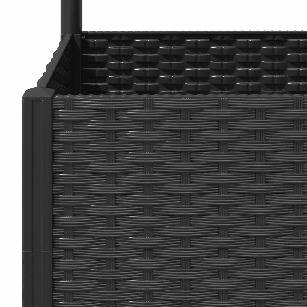Vidaxl Garden Planter With Trellis, Black, 40X40X136 Cm, Pp