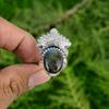 Easter Sale Oval Natural Labradorite Ethnic Bezel Statement Ring Sterling Silver