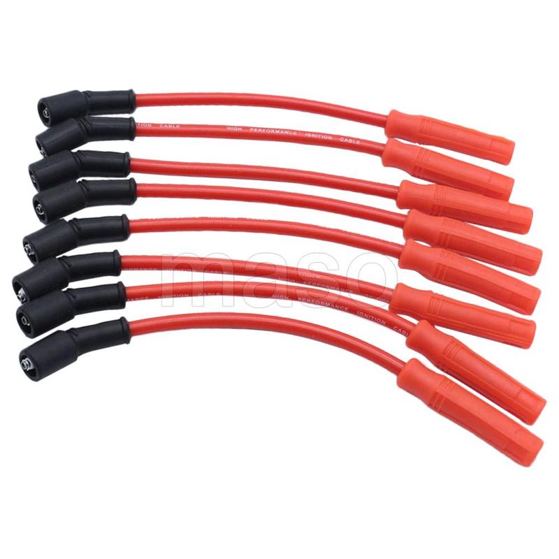 8pcs Ignition Spark Plug Wire Kit Set Cable 32819 for Chevrolet Silverado Tahoe Suburban,for GMC Sierra Yukon 10.5mm