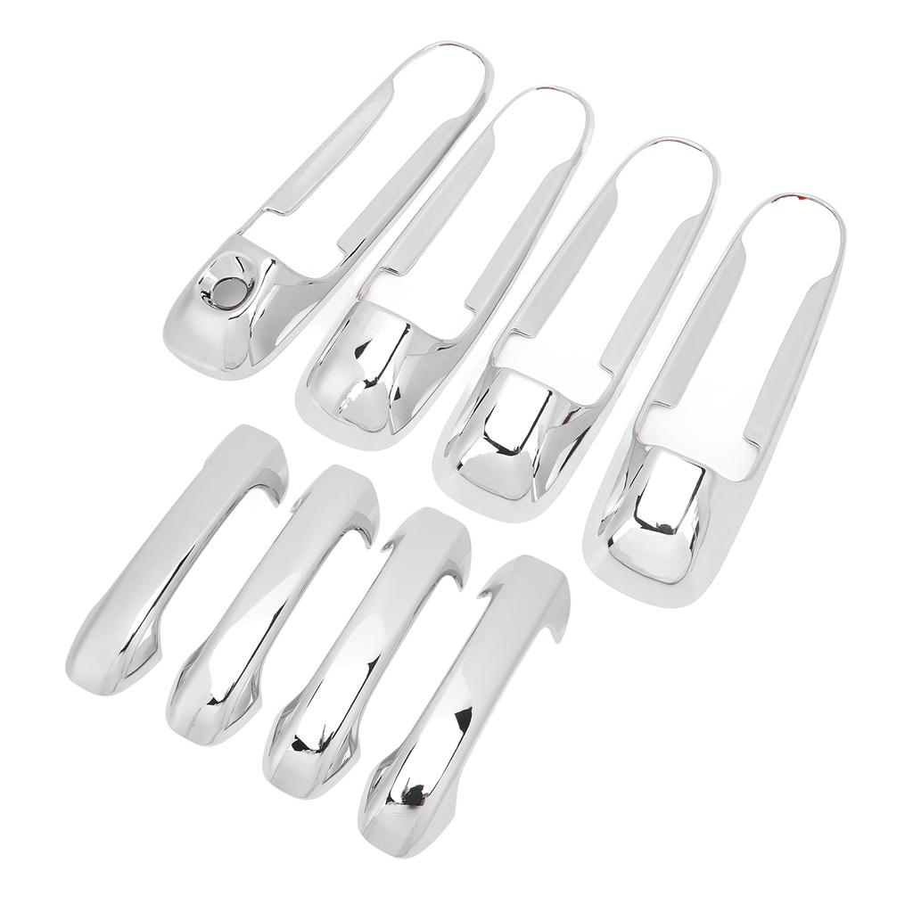 4PCS Chrome Door Handle Cover Anti Scratch Car Left Right Side Handle Cap Replacement for Dodge RAM