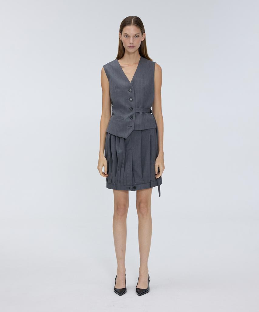 Meuameu Balloon Pin Tuck Skirt