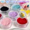 12 pièces Poudre à Ongles Velours Peluche Saint-Valentin Luxe Pull Design Doux Poussière à Paillettes Nouvel An Accessoires Décor Manucure
