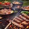 Stainless Steel Telescoping BBQ Fork U-Shaped Hot Dog Skewer with Wooden Handle for Outdoor Grilling Campfire BBQ Use
