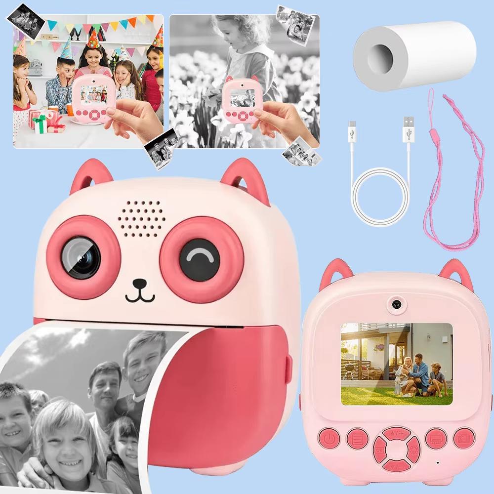 Digital Children Camera Photography Instant Print Mini Portable Photo Video Recorder Thermal Printer Educational Birthday Gifts