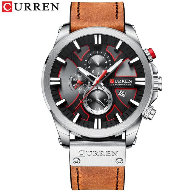 CURREN Kell Chronograph Sport Meeste käekellad Kvartskell Nahast Meeste Käekell Relogio Masculino Moekink meestele