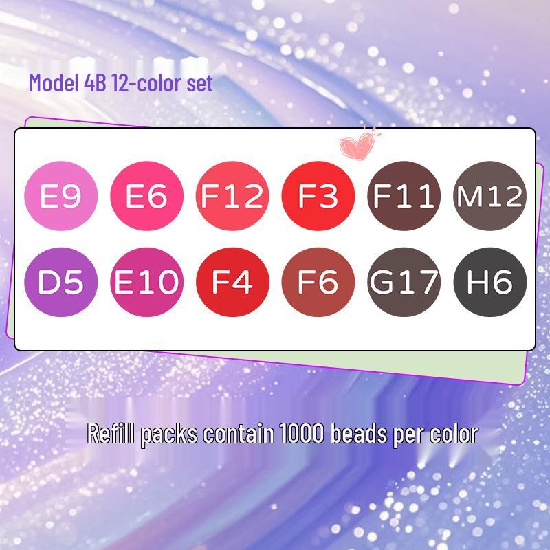 Pinbeads Fusion Beans Refill Pack: All-Color Series, 1000 Beads (2.6mm) for DIY Puzzle Crafting