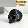 Skull Head Monitor Decoration, Gothic Style Desktop Ornament, Gaming Room Ambiance Pc Accessory, Desktop Decor