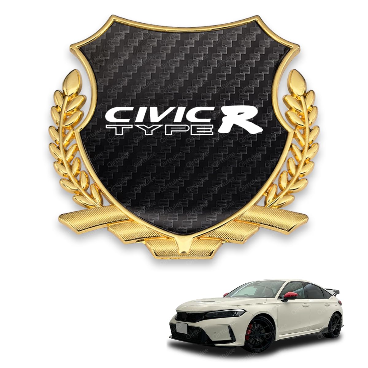 

Civic Type R Автомобиль Металл Civic Type Civic FL5 Наклейка на автомобиль Логотип автомобиля Декоративная наклейка Волокно Civic Type Эмблема, Эмблема, R, Наклейка, (Узор под карбон, R)