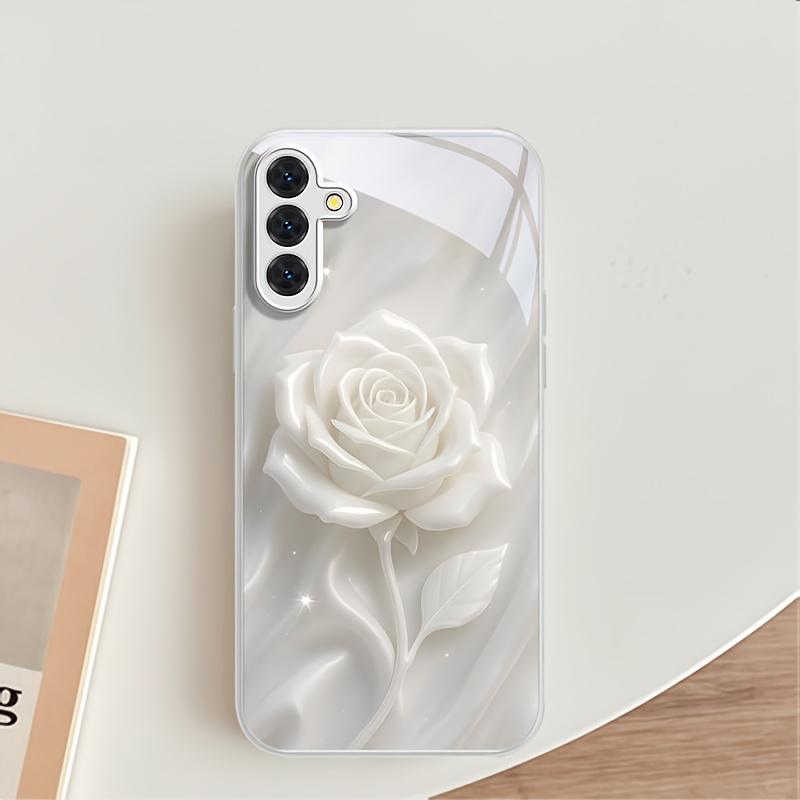 

Fashionable silver glass phone case suitable for Samsung Galaxy S26 S25 S24 S23 S22 S20 FE/Ultra/Plus5G anti drop Galaxy S25 серебряный