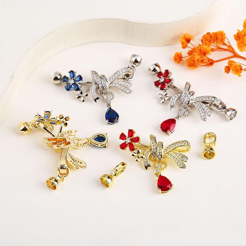 Messing Schleife Verschlüsse Befestiger Verbindungsverschluss Schloss Verbindungsstücke Für DIY Schmuckherstellung Zubehör