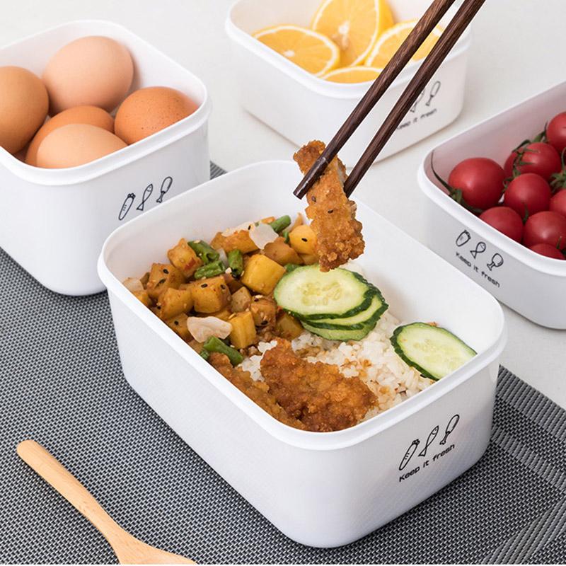 900ML PP+PE Lunch Box Food Storage Container for Fruits Vegetables Beans (BPA-Free, No FDA)