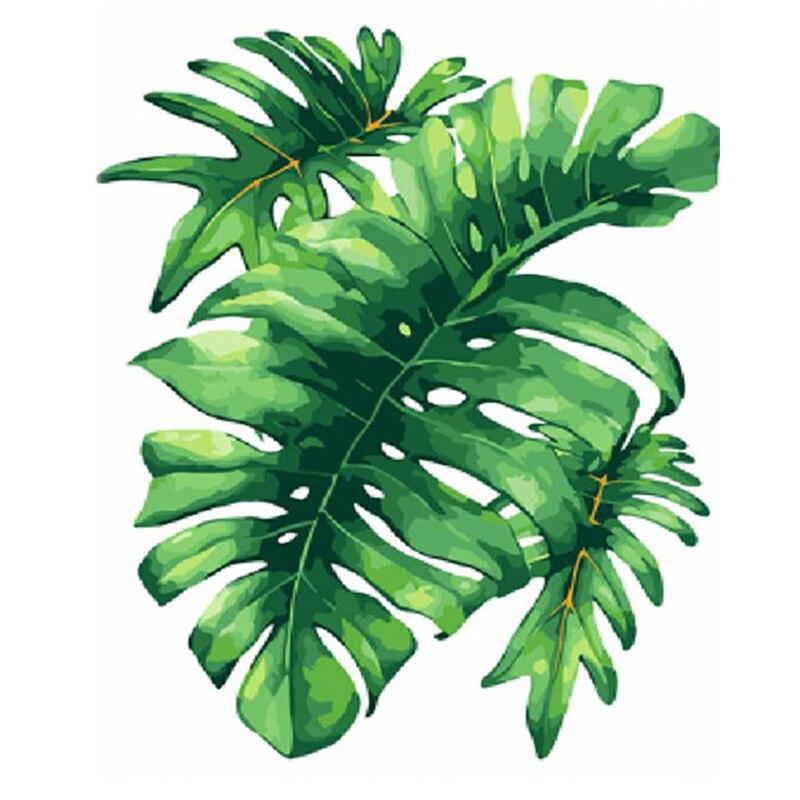 New DIY 5D Diamond Embroidery Scenery Cross Stitch Plant Leaves Diamond Painting Sunset Full Round Drill Home Decor Gift