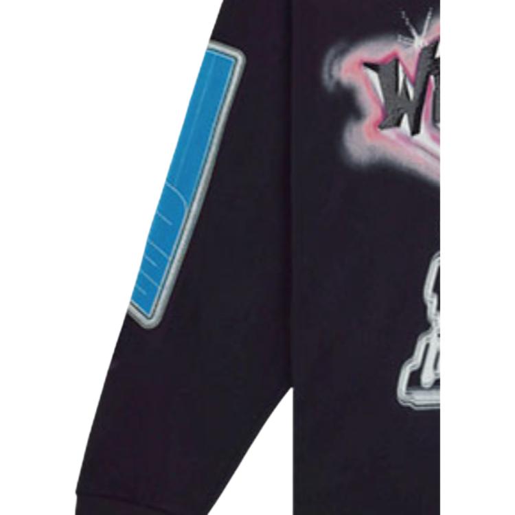 WE11DONE Large Logo Print Loose Long Sleeve T-Shirt Unisex Tops WD-TT1-22-553-U-BK