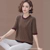 Casual retro large size women's printed short-sleeved t-shirt women's clothing catties can be worn spring and summer new models