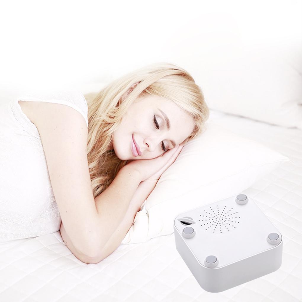 White USB Charging Sleep Sound Machine For Office Travel With Timed Shutdown Function Lightweight