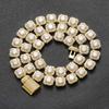 Hip Hop 10mm Zirkonia Halskette Iced Out CZ Vergoldete Tennis Kette Modeschmuck Hip Hop für Männer Frauen