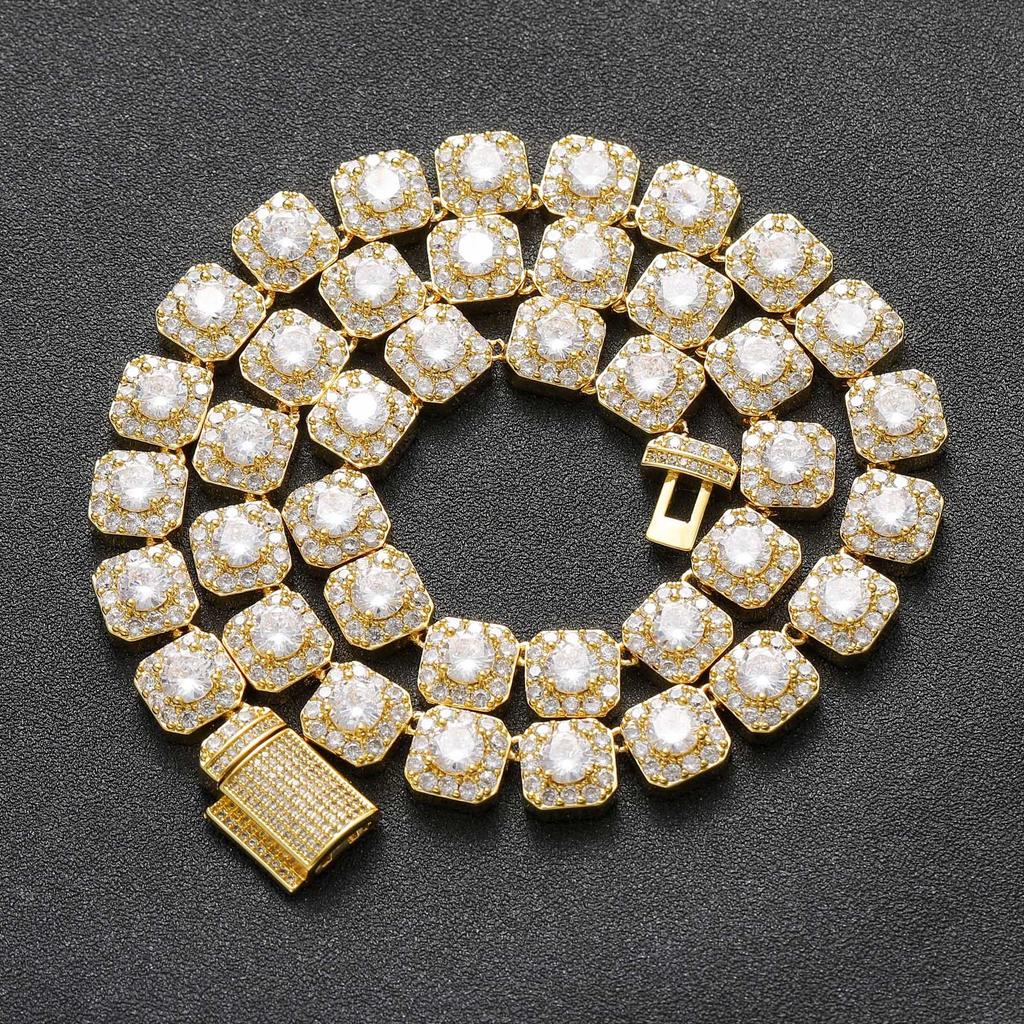 Hip Hop 10mm Zirkonia Halskette Iced Out CZ Vergoldete Tennis Kette Modeschmuck Hip Hop für Männer Frauen