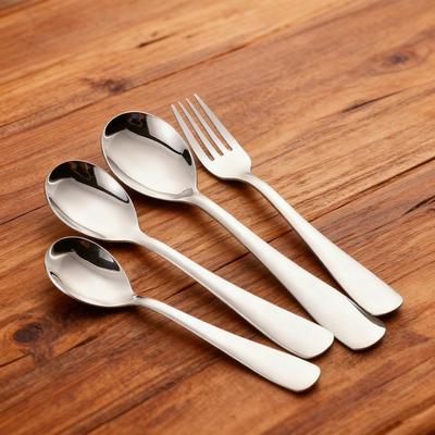 304 Stainless Steel Dessert & Soup Spoon Set - High Value, Thickened, Kid-Friendly