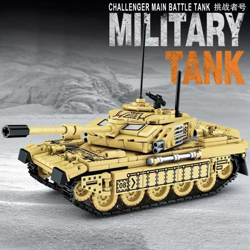 MOC 99A Main Battle Tank Military Challenger Leopard Panther Heavy Soldier Building Blocks Model Bricks Army Toys for Children