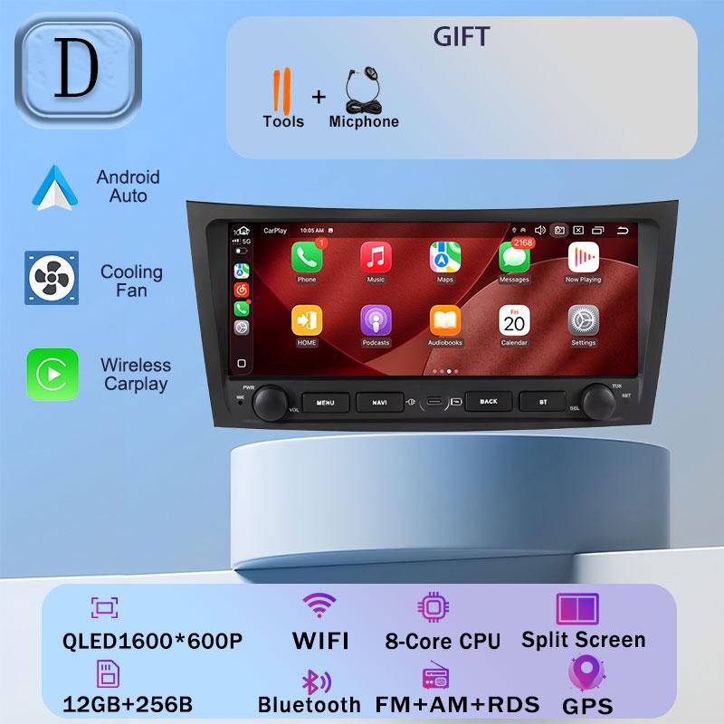 Écran Android 16 de 9,3 pouces pour Mercedes Benz Classe E W211 E200 E220 E300 E350 E240 E270 E280 Classe CLS W219 2002 - 2009 WiFi 4G CarPlay