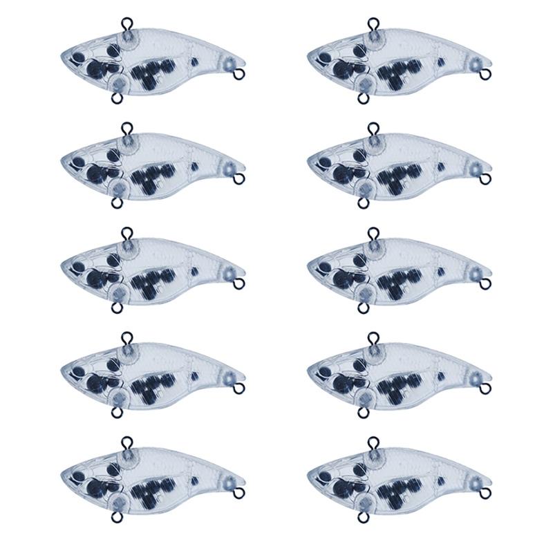 15Pc Lure Blanks Clear Baits Blanks 7.3cm Topwater DIY Lures Unpainted Swimbait Crankbait Set for Salmon Trout