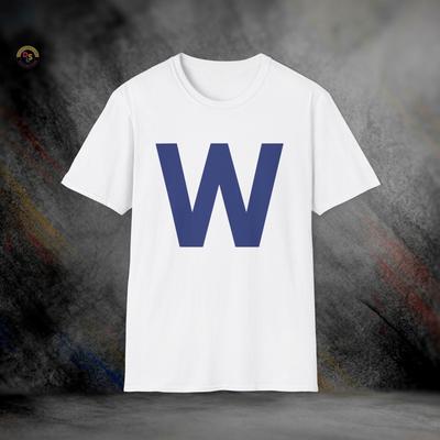 W Cubs Win Baseball T-Shirt | Softstyle Tee Unisex T-Shirt