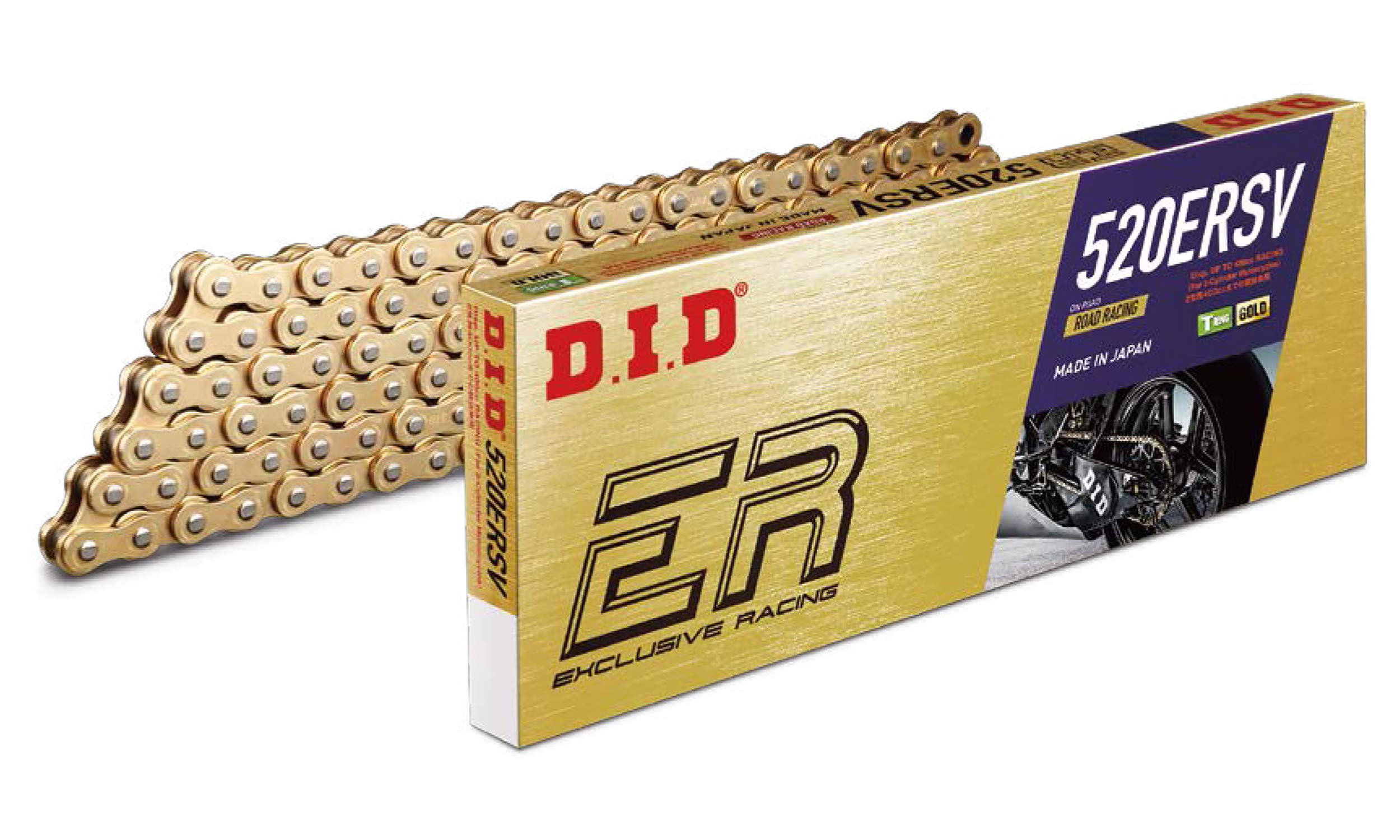 

Motorcycle Chain Caulk Joint Included for Two Wheels Motorcycle 388245 D.I.D 520ERSV-118ZB G&G (Gold) T-Ring
