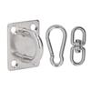 7 PCS Stainless Steel Hammock Hanging Hardware Kit with Door Buckle Snap Hook Screw Sun Shade Sail Fixing Accessories